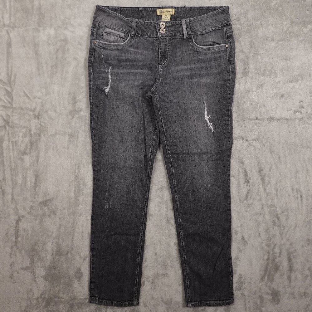 Democracy jeans patriot straight leg women's 16 gray denim